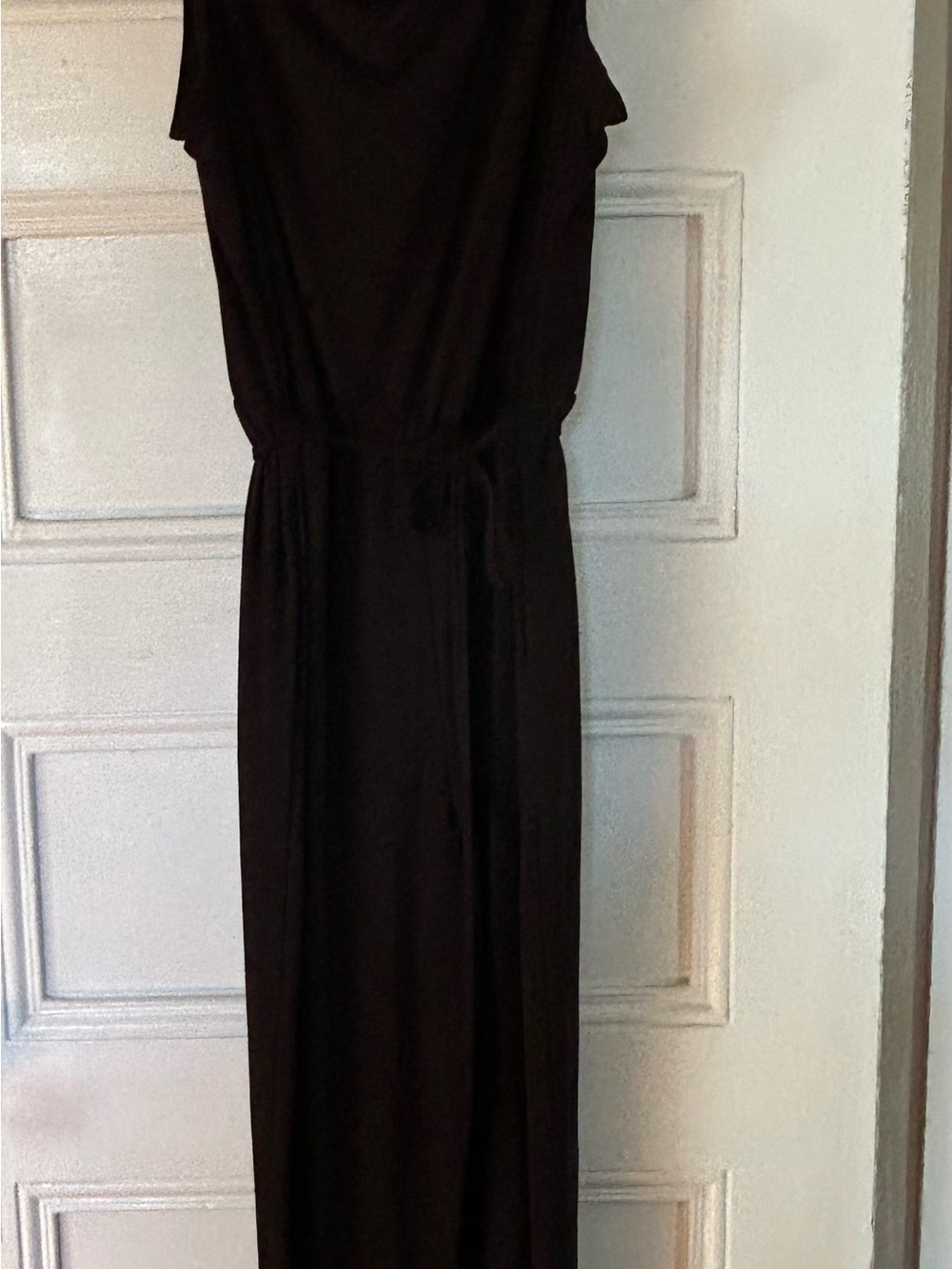 Classic Black Sleeveless drape neckline jumpsuit for Women